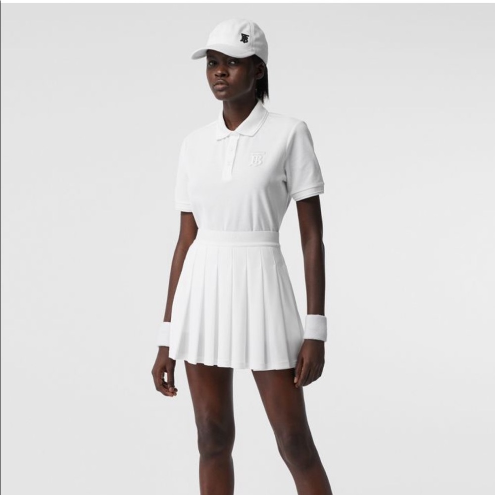 Burberry monogram motif cotton pique polo shirt